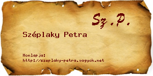 Széplaky Petra névjegykártya